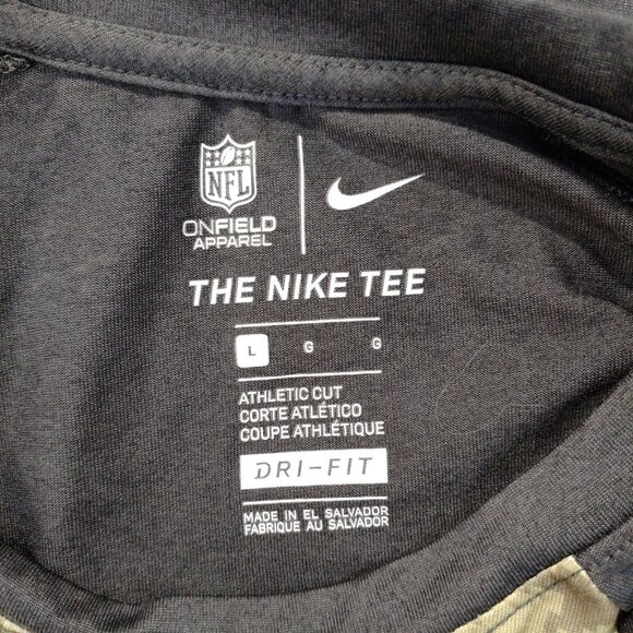 Nike Shirt Mens Sz L Philadelphia Eagles Tee Salute To Service Camo Dri Fit 3/4 - Picture 12 of 14